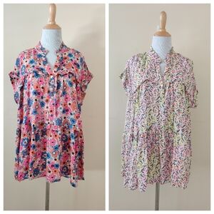 Set of 2 Floral Oversized Women's tunic